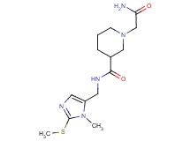 1-(2-amino-2-oxoethyl)-N-{[1-methyl-2-(methylthio)-1H-imidazol-5-yl]methyl}-3-piperidinecarboxamide