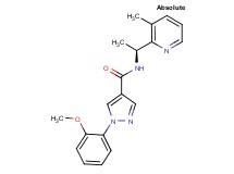 1-(2-methoxyphenyl)-N-[(1S)-1-(3-methylpyridin-2-yl)ethyl]-1H-pyrazole-4-carboxamide