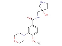 N-[(3-hydroxy-3-pyrrolidinyl)methyl]-4-methoxy-3-(4-morpholinyl)benzamide