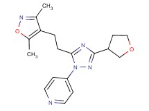 4-[5-[2-(3,5-dimethylisoxazol-4-yl)ethyl]-3-(tetrahydrofuran-3-yl)-1H-1,2,4-triazol-1-yl]pyridine