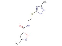 3-methyl-N-{2-[(3-methyl-1H-1,2,4-triazol-5-yl)thio]ethyl}-4,5-dihydroisoxazole-5-carboxamide
