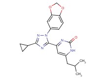 4-[1-(1,3-benzodioxol-5-yl)-3-cyclopropyl-1H-1,2,4-triazol-5-yl]-6-isobutylpyrimidin-2(1H)-one
