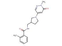 2-methyl-N-{[1-(1-methyl-6-oxo-1,6-dihydro-4-pyridazinyl)-3-pyrrolidinyl]methyl}benzamide