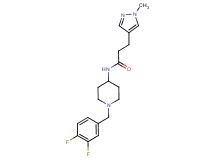N-[1-(3,4-difluorobenzyl)piperidin-4-yl]-3-(1-methyl-1H-pyrazol-4-yl)propanamide