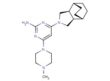 4-[(1R*,2R*,6S*,7S*)-4-azatricyclo[5.2.2.0~2,6~]undec-4-yl]-6-(4-methyl-1-piperazinyl)-2-pyrimidinamine