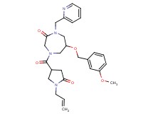 4-[(1-allyl-5-oxo-3-pyrrolidinyl)carbonyl]-6-[(3-methoxybenzyl)oxy]-1-(2-pyridinylmethyl)-1,4-diazepan-2-one