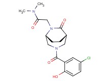 2-[(1S*,5R*)-3-(5-chloro-2-hydroxybenzoyl)-7-oxo-3,6-diazabicyclo[3.2.2]non-6-yl]-N,N-dimethylacetamide