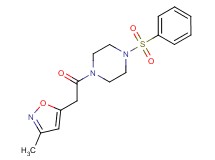 1-[(3-methyl-5-isoxazolyl)acetyl]-4-(phenylsulfonyl)piperazine