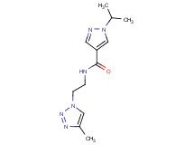 1-isopropyl-N-[2-(4-methyl-1H-1,2,3-triazol-1-yl)ethyl]-1H-pyrazole-4-carboxamide