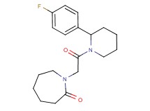 1-{2-[2-(4-fluorophenyl)-1-piperidinyl]-2-oxoethyl}-2-azepanone