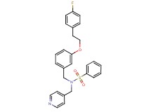 N-{3-[2-(4-fluorophenyl)ethoxy]benzyl}-N-(4-pyridinylmethyl)benzenesulfonamide