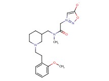 3-{2-[({1-[2-(2-methoxyphenyl)ethyl]-3-piperidinyl}methyl)(methyl)amino]-2-oxoethyl}-1,2,3-oxadiazol-3-ium-5-olate