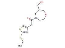 (4-{[2-(ethylthio)-1,3-thiazol-4-yl]acetyl}-1,4-oxazepan-6-yl)methanol