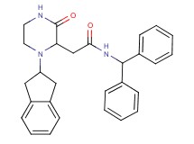2-[1-(2,3-dihydro-1H-inden-2-yl)-3-oxo-2-piperazinyl]-N-(diphenylmethyl)acetamide