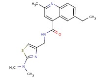 N-{[2-(dimethylamino)-1,3-thiazol-4-yl]methyl}-6-ethyl-2-methyl-4-quinolinecarboxamide