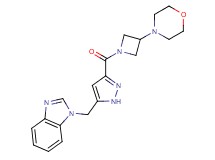 1-({3-[(3-morpholin-4-ylazetidin-1-yl)carbonyl]-1H-pyrazol-5-yl}methyl)-1H-benzimidazole