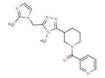 3-[(3-{4-methyl-5-[(2-methyl-1H-imidazol-1-yl)methyl]-4H-1,2,4-triazol-3-yl}piperidin-1-yl)carbonyl]pyridine