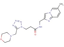 N-[(6-methylimidazo[1,2-a]pyridin-2-yl)methyl]-3-[5-(morpholin-4-ylmethyl)-1H-tetrazol-1-yl]propanamide