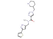 N-methyl-1-(piperidin-3-ylmethyl)-N-{[3-(2-thienyl)-1H-pyrazol-5-yl]methyl}-1H-1,2,3-triazole-4-carboxamide