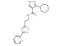 3-cyclohexyl-N-{2-[3-(2-pyridinyl)-1,2,4-oxadiazol-5-yl]ethyl}-1H-pyrazole-4-carboxamide