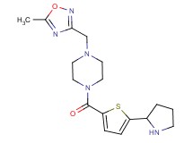 1-[(5-methyl-1,2,4-oxadiazol-3-yl)methyl]-4-{[5-(2-pyrrolidinyl)-2-thienyl]carbonyl}piperazine