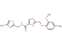 2-[(2-methoxy-4-methylphenoxy)methyl]-N-[(4-methyl-1,3-thiazol-2-yl)methyl]-1,3-oxazole-4-carboxamide