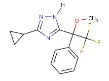 3-cyclopropyl-5-(2,2,2-trifluoro-1-methoxy-1-phenylethyl)-1H-1,2,4-triazole