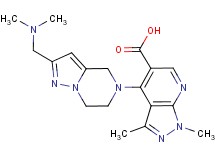 4-[2-[(dimethylamino)methyl]-6,7-dihydropyrazolo[1,5-a]pyrazin-5(4H)-yl]-1,3-dimethyl-1H-pyrazolo[3,4-b]pyridine-5-carboxylic acid