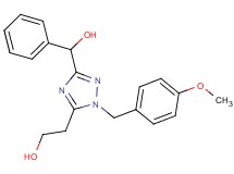 2-[3-[hydroxy(phenyl)methyl]-1-(4-methoxybenzyl)-1H-1,2,4-triazol-5-yl]ethanol