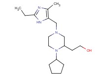 2-{1-cyclopentyl-4-[(2-ethyl-4-methyl-1H-imidazol-5-yl)methyl]-2-piperazinyl}ethanol