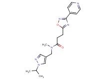 N-[(1-isopropyl-1H-pyrazol-4-yl)methyl]-N-methyl-3-(3-pyridin-4-yl-1,2,4-oxadiazol-5-yl)propanamide