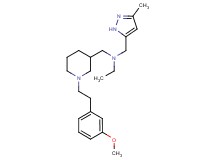 N-({1-[2-(3-methoxyphenyl)ethyl]-3-piperidinyl}methyl)-N-[(3-methyl-1H-pyrazol-5-yl)methyl]ethanamine