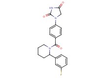 1-(4-{[2-(3-fluorophenyl)-1-piperidinyl]carbonyl}phenyl)-2,4-imidazolidinedione