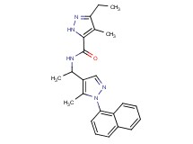 3-ethyl-4-methyl-N-{1-[5-methyl-1-(1-naphthyl)-1H-pyrazol-4-yl]ethyl}-1H-pyrazole-5-carboxamide