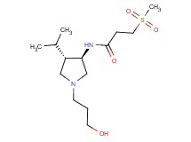 N-[rel-(3R,4S)-1-(3-hydroxypropyl)-4-isopropyl-3-pyrrolidinyl]-3-(methylsulfonyl)propanamide hydrochloride
