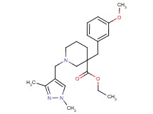 ethyl 1-[(1,3-dimethyl-1H-pyrazol-4-yl)methyl]-3-(3-methoxybenzyl)-3-piperidinecarboxylate