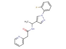 N-{1-[1-(2-fluorophenyl)-1H-pyrazol-4-yl]ethyl}-2-pyridin-2-ylacetamide