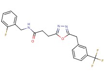 N-(2-fluorobenzyl)-3-{5-[3-(trifluoromethyl)benzyl]-1,3,4-oxadiazol-2-yl}propanamide