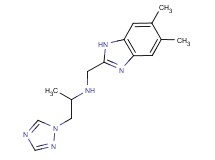 N-[(5,6-dimethyl-1H-benzimidazol-2-yl)methyl]-1-(1H-1,2,4-triazol-1-yl)propan-2-amine
