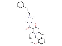 2-ethyl-1-(2-methoxybenzyl)-6-methyl-3-({4-[(2E)-3-phenyl-2-propen-1-yl]-1-piperazinyl}carbonyl)-4(1H)-pyridinone