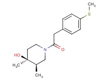 (3R*,4S*)-3,4-dimethyl-1-{[4-(methylthio)phenyl]acetyl}piperidin-4-ol