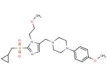 1-{[2-[(cyclopropylmethyl)sulfonyl]-1-(2-methoxyethyl)-1H-imidazol-5-yl]methyl}-4-(4-methoxyphenyl)piperazine