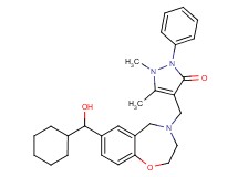 4-{[7-[cyclohexyl(hydroxy)methyl]-2,3-dihydro-1,4-benzoxazepin-4(5H)-yl]methyl}-1,5-dimethyl-2-phenyl-1,2-dihydro-3H-pyrazol-3-one