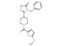 4-benzyl-5-[1-(5-methoxy-2-furoyl)piperidin-4-yl]-2,4-dihydro-3H-1,2,4-triazol-3-one