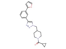 1-(cyclopropylcarbonyl)-4-({4-[3-(2-furyl)phenyl]-1H-1,2,3-triazol-1-yl}methyl)piperidine