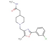 2-(1-{[2-(3-chlorophenyl)-5-methyl-1,3-oxazol-4-yl]methyl}piperidin-4-yl)-N-methylacetamide