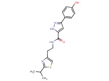 3-(4-hydroxyphenyl)-N-[2-(2-isopropyl-1,3-thiazol-4-yl)ethyl]-1H-pyrazole-5-carboxamide