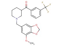 {1-[(7-methoxy-1,3-benzodioxol-5-yl)methyl]-3-piperidinyl}[3-(trifluoromethyl)phenyl]methanone