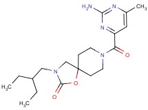 8-[(2-amino-6-methylpyrimidin-4-yl)carbonyl]-3-(2-ethylbutyl)-1-oxa-3,8-diazaspiro[4.5]decan-2-one