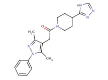 1-[(3,5-dimethyl-1-phenyl-1H-pyrazol-4-yl)acetyl]-4-(4H-1,2,4-triazol-3-yl)piperidine